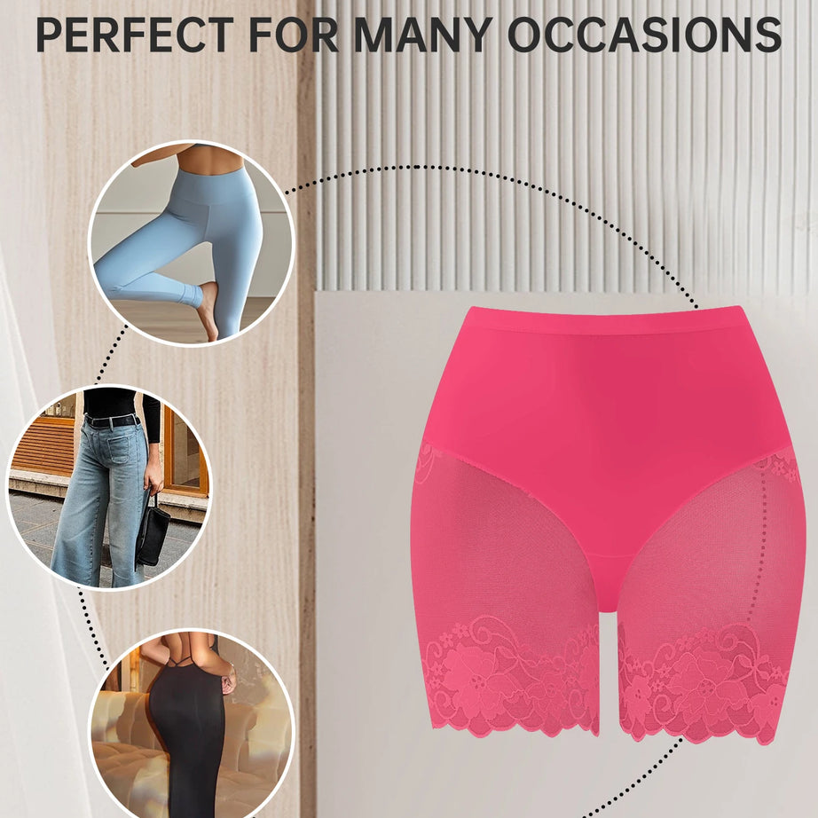 Lot de 2 culottes shorty transparentes pour femmes - Confortables, taille mi-haute, respirantes, ne roulent pas, idéales pour les soirées en amoureux et au quotidien