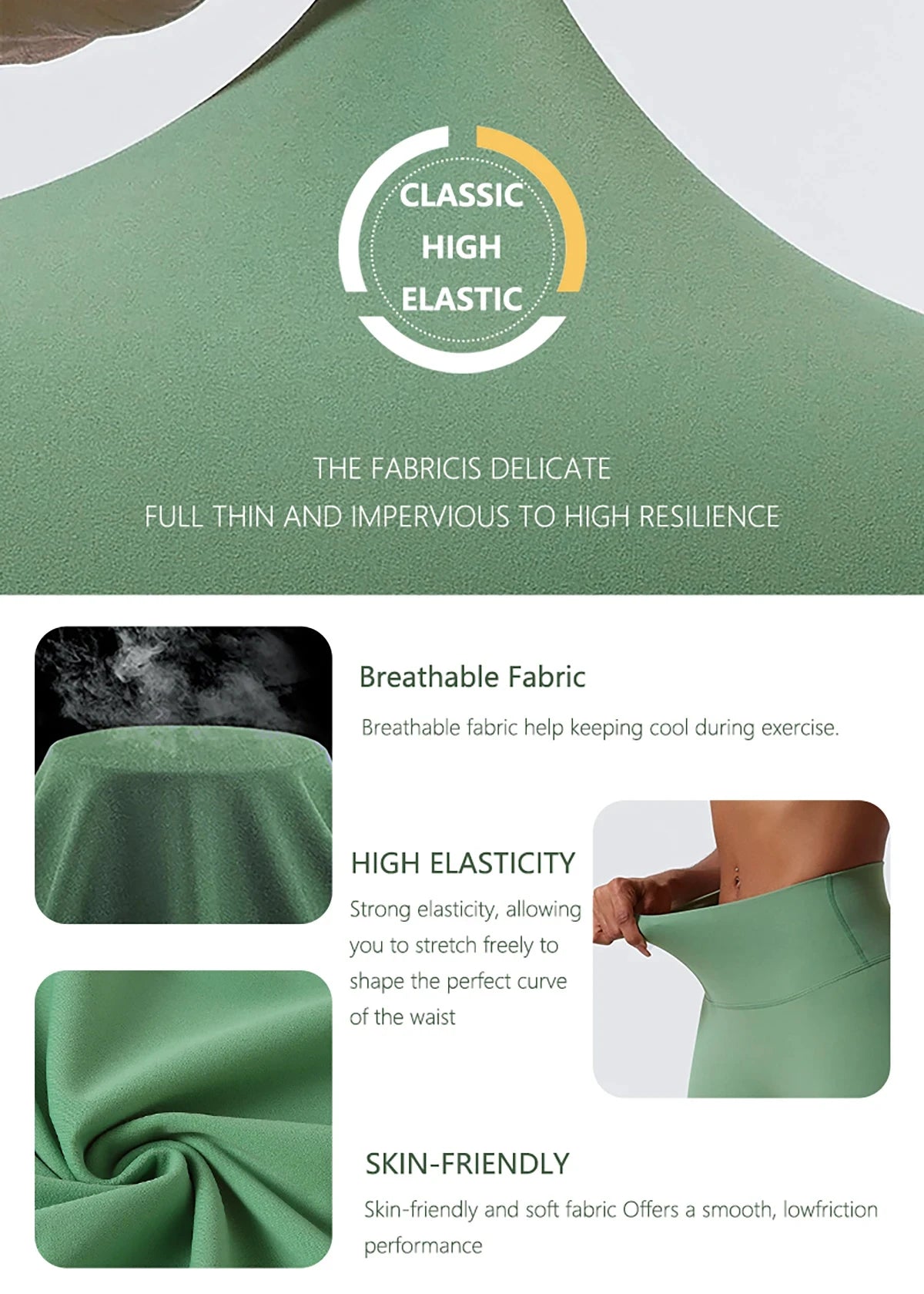 Leggings taille haute Hearuisavy en tissu ultra doux, séchage rapide, parfaits pour la gym, le yoga et la course à pied. Effet push-up.