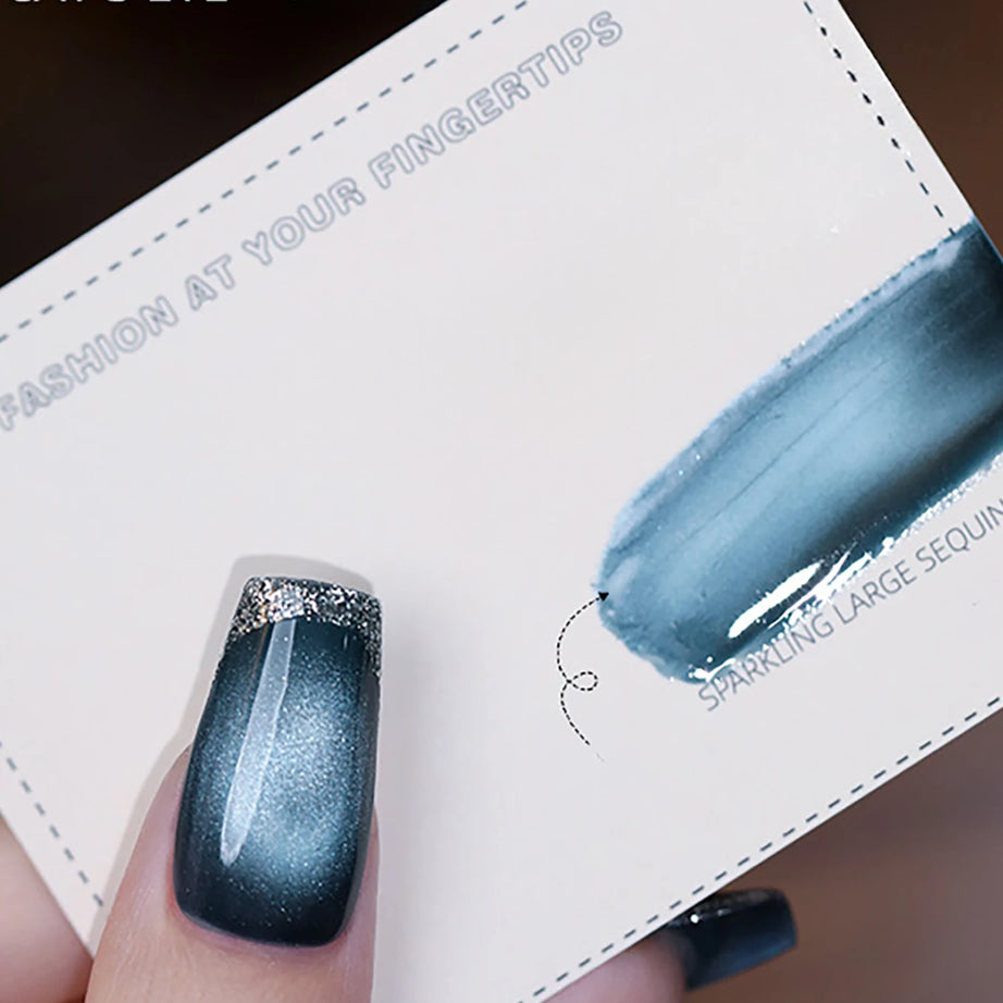 Vernis à ongles gel blanc effet œil de chat TC Flow Light (1 à 9 pièces) - Ultra brillant, semi-permanent, UV, effet miroir, aimant pour ongles