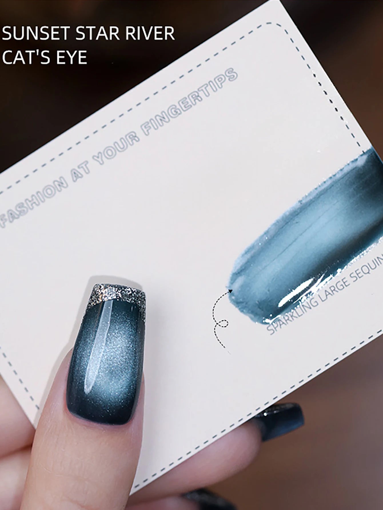 Vernis à ongles gel blanc effet œil de chat TC Flow Light (1 à 9 pièces) - Ultra brillant, semi-permanent, UV, effet miroir, aimant pour ongles
