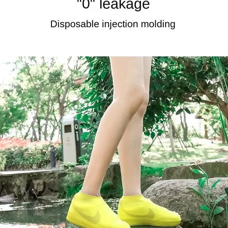 1 paire de couvre-chaussures imperméables en silicone, résistants aux irrégularités du bord, pour bottes de pluie, accessoires pour les journées pluvieuses en extérieur