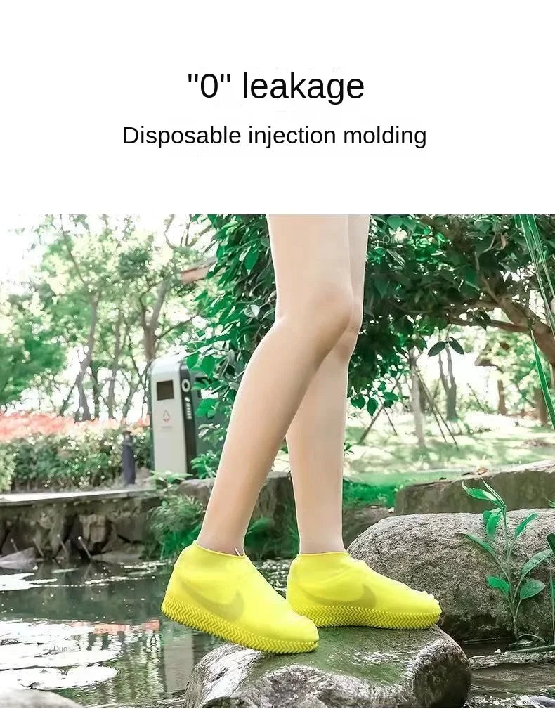 1 paire de couvre-chaussures imperméables en silicone, résistants aux irrégularités du bord, pour bottes de pluie, accessoires pour les journées pluvieuses en extérieur