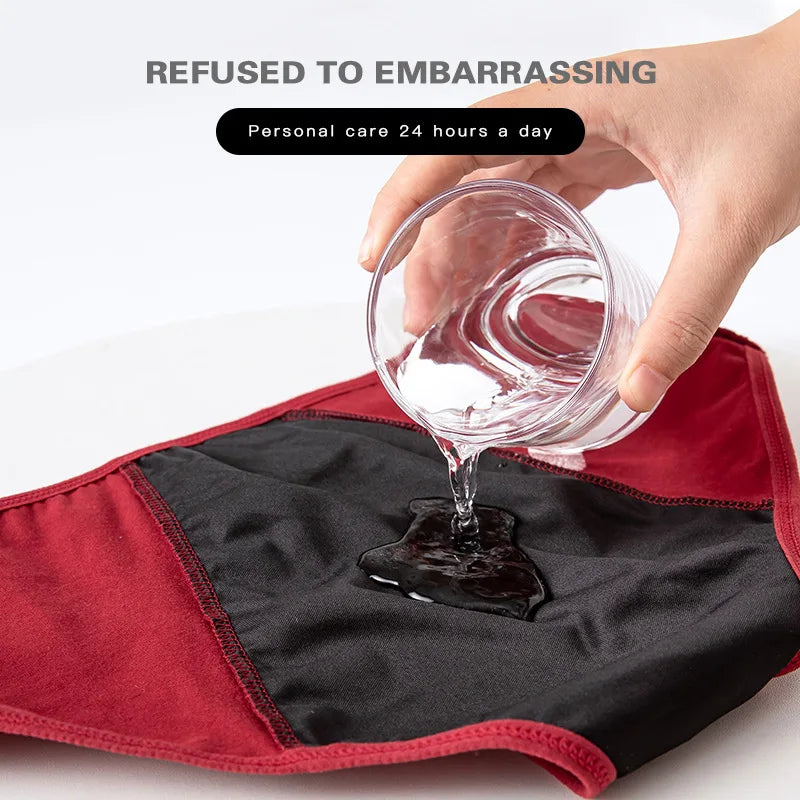 Lot de 3 culottes menstruelles pour femmes, anti-fuites, en coton, absorbantes, physiologiques, pour les règles.