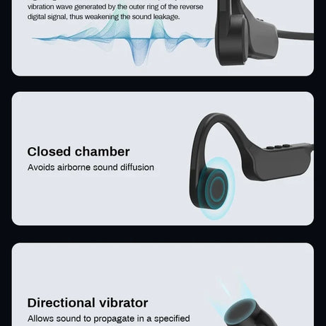 LonMao B33 Bone Conduction Earphones Bluetooth 5.4 Wireless Headphones Sports Headset HD Clear Mic for Workout Running Driving