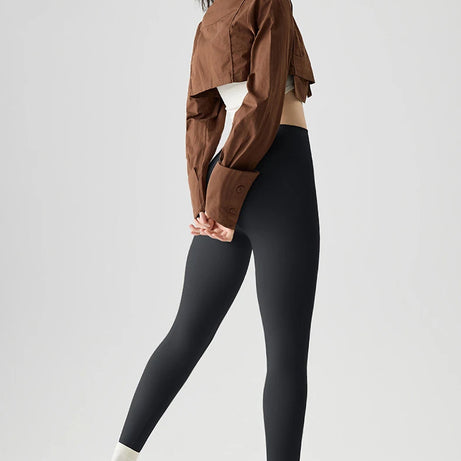 Leggings de sport et de fitness BIVIGAOS Printemps-Été, colorés, sans coutures, effet peau de requin, fins, élastiques et moulants.