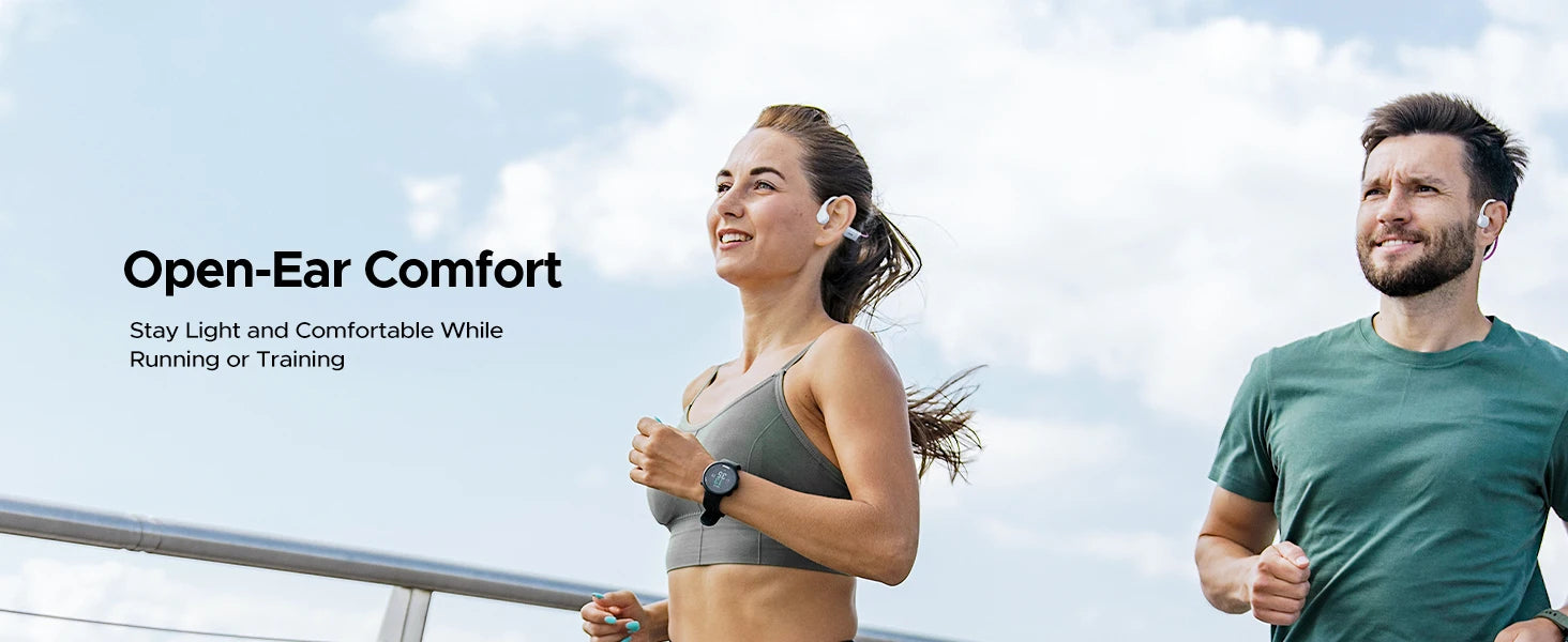 Écouteurs intra-auriculaires à conduction osseuse DOOGEE BoneBeat Run, sans fil, Bluetooth 5.4, étanches, pour la musique et les appels sportifs en extérieur