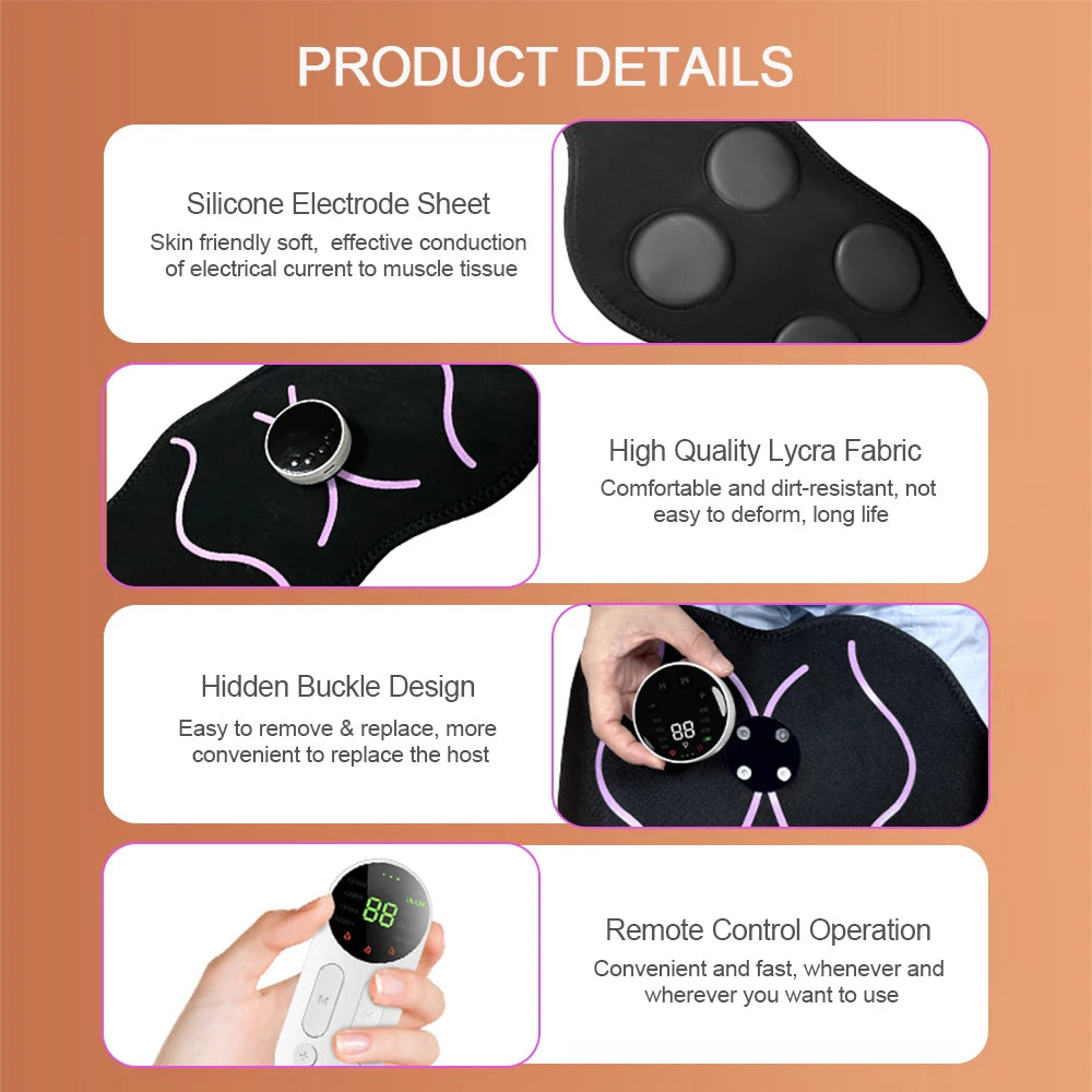 EMS Electric Hip Trainer Peach Buttocks Shaping Hip Muscle Lifting Firming Massage Machine Buttock Muscle Enlargement Stimulator