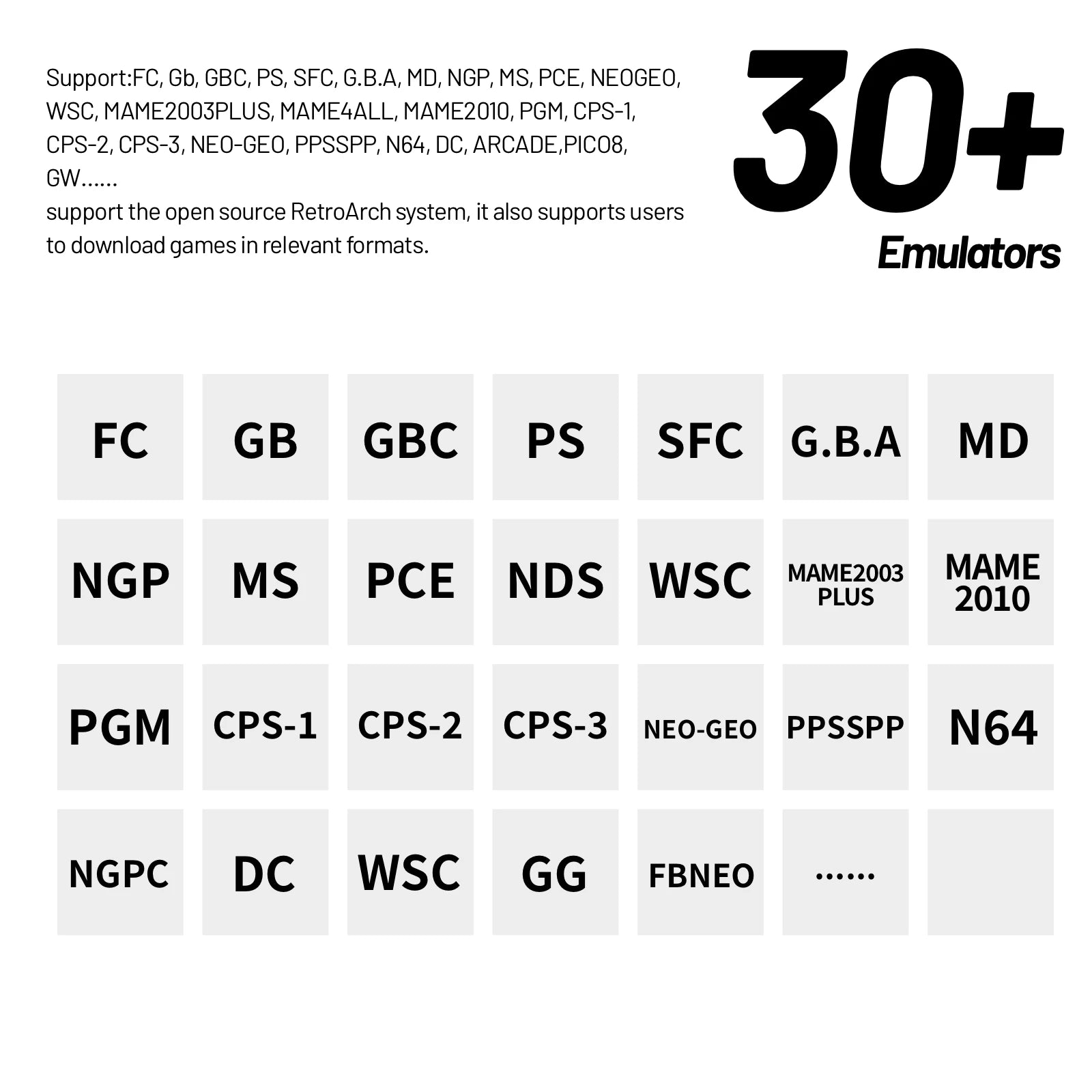Console de jeu portable Trimui Smart Pro S, écran IPS 4,96 pouces, système Linux, joystick, éclairage RGB, jeu vidéo rétro, cadeau Smartpros