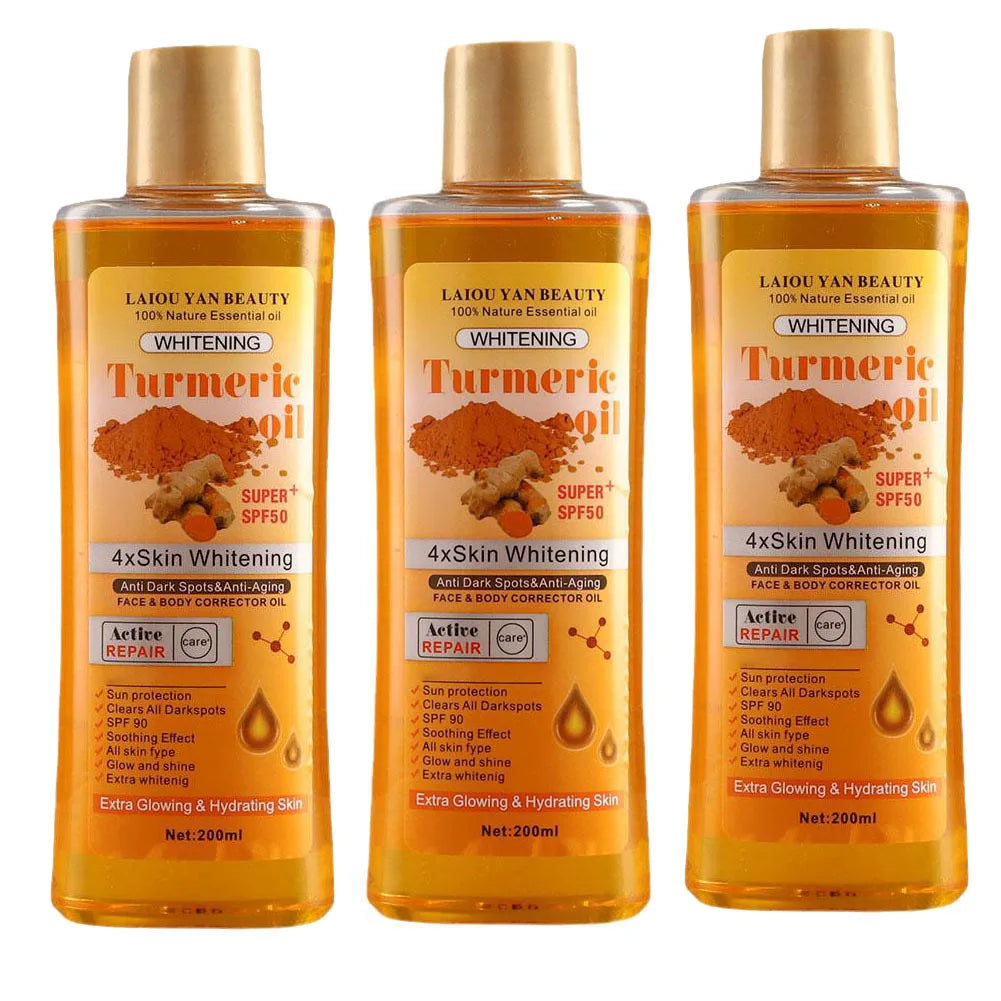 Huile essentielle de curcuma et de gingembre (200 ml) - Soin hydratant intense - Sérum visage nourrissant et lissant