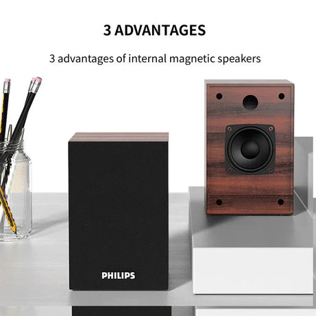 Enceinte Bluetooth Philips SPA20 avec son surround à 360°, stéréo sans fil Bluetooth pour ordinateur portable Macbook