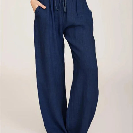 Nouveaux vêtements décontractés d'été et d'automne pour femmes en Europe, en Amérique et en Europe. Pantalons décontractés amples en coton et chanvre.