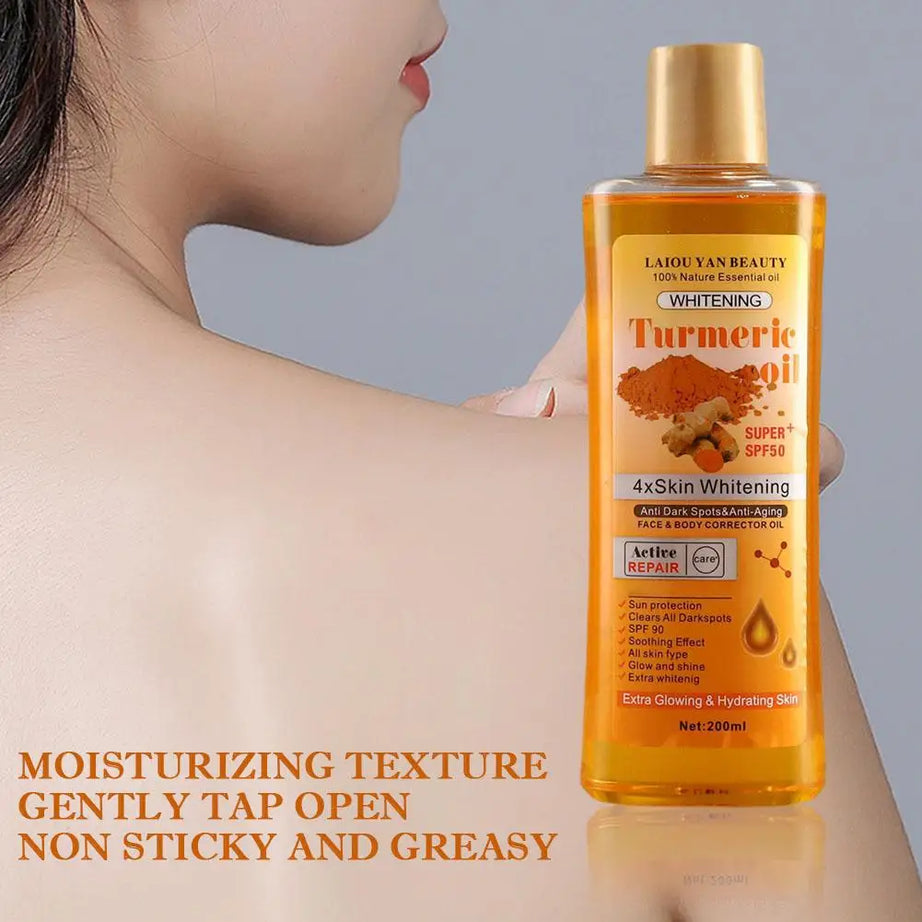 Huile essentielle de curcuma et de gingembre (200 ml) - Soin hydratant intense - Sérum visage nourrissant et lissant