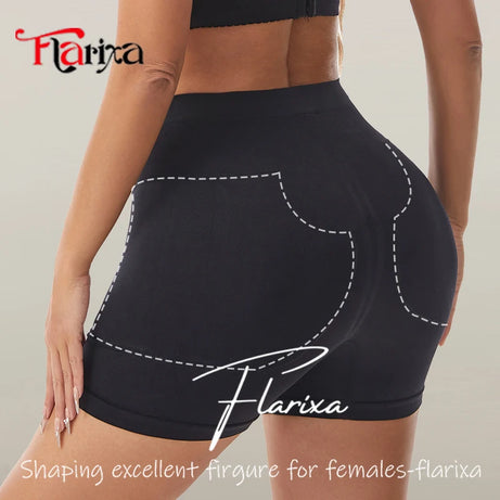 Braguitas moldeadoras Flarixa con realce de glúteos y almohadillas extraíbles para mujer. Shorts moldeadores de cadera. Ropa interior moldeadora para realzar las caderas.
