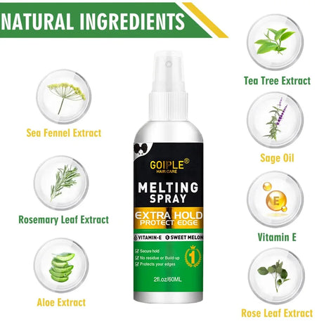 GOIPLE Lace Wig Melting Spray Toupee Adhesives Wig Frontal Closure Synthetic Hair Forehead Closure Glue with Styling Accessories
