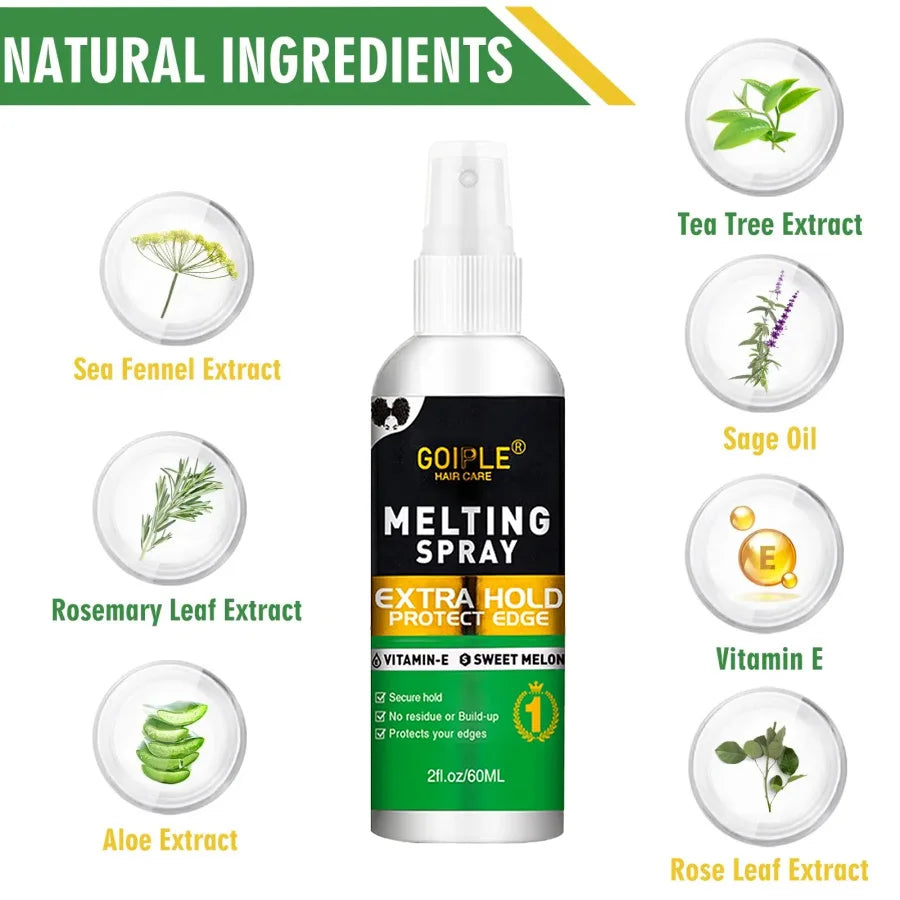 GOIPLE Lace Wig Melting Spray Toupee Adhesives Wig Frontal Closure Synthetic Hair Forehead Closure Glue with Styling Accessories