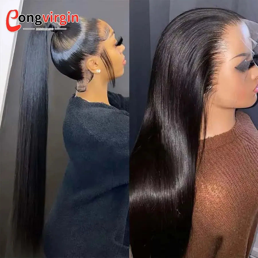 Perruque 5x5 sans colle, cheveux humains, prête à porter, dentelle prédécoupée, perruque lisse à lace front pour femmes