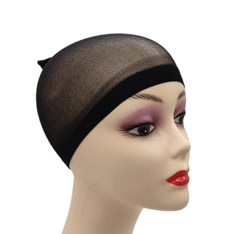 2 unidades/bolsa Gorro de peluca de media superior Red para pelucas de cabello tejido Redes para pelucas de cabello negro Marrón Gorro de peluca de malla elástica para hacer pelucas