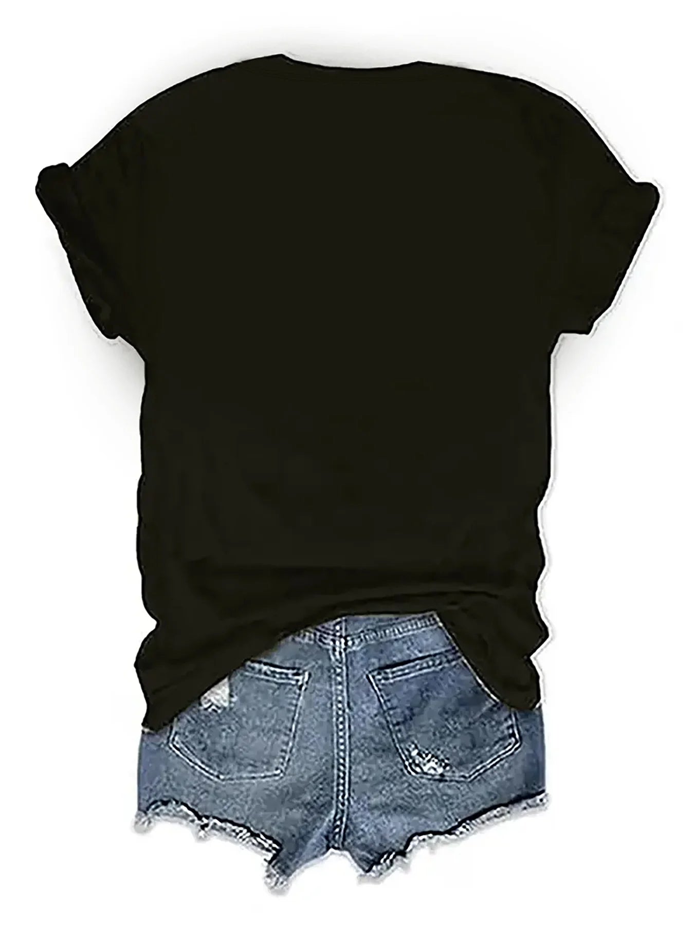 T-shirt minimaliste à imprimé pastèque pour l'été, haut décontracté à manches courtes et col rond pour femme, vêtement doux au quotidien