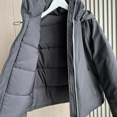 ETJ Automne/Hiver 2025 Nouvelle veste courte femme en coton épais chaud et imperméable à capuche, imitation coupe-vent, manteau d'extérieur 4749703