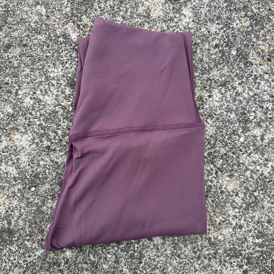 Solid Color Back Waist Pocket High Waist Yoga Legging Women Sport Cropped Pants Butter Athletic Gym Comprehensive Training Jog