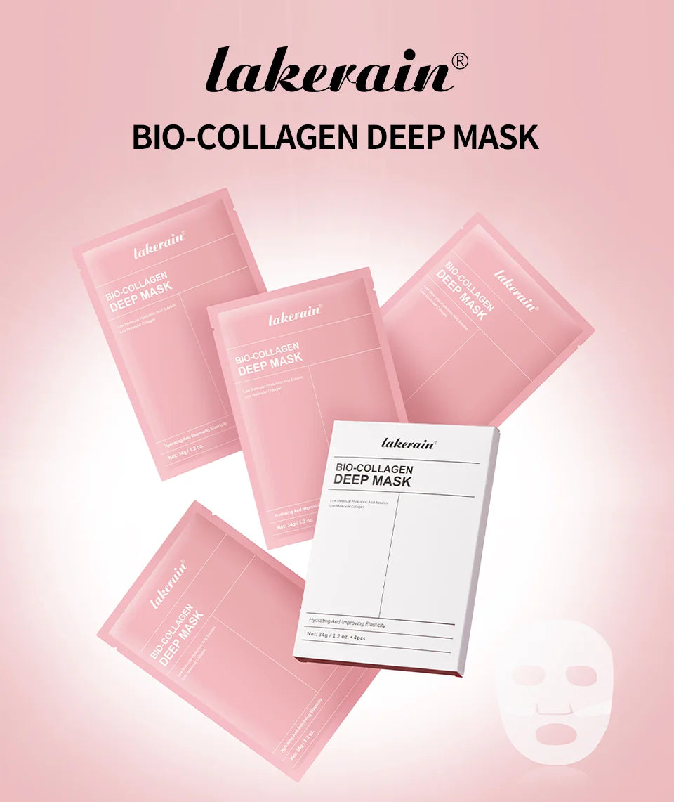 Masque Bio-Collagen Real Deep, supplément de collagène, masque hydrogel hydratant de nuit, améliore l'élasticité, minimise les pores et raffermit