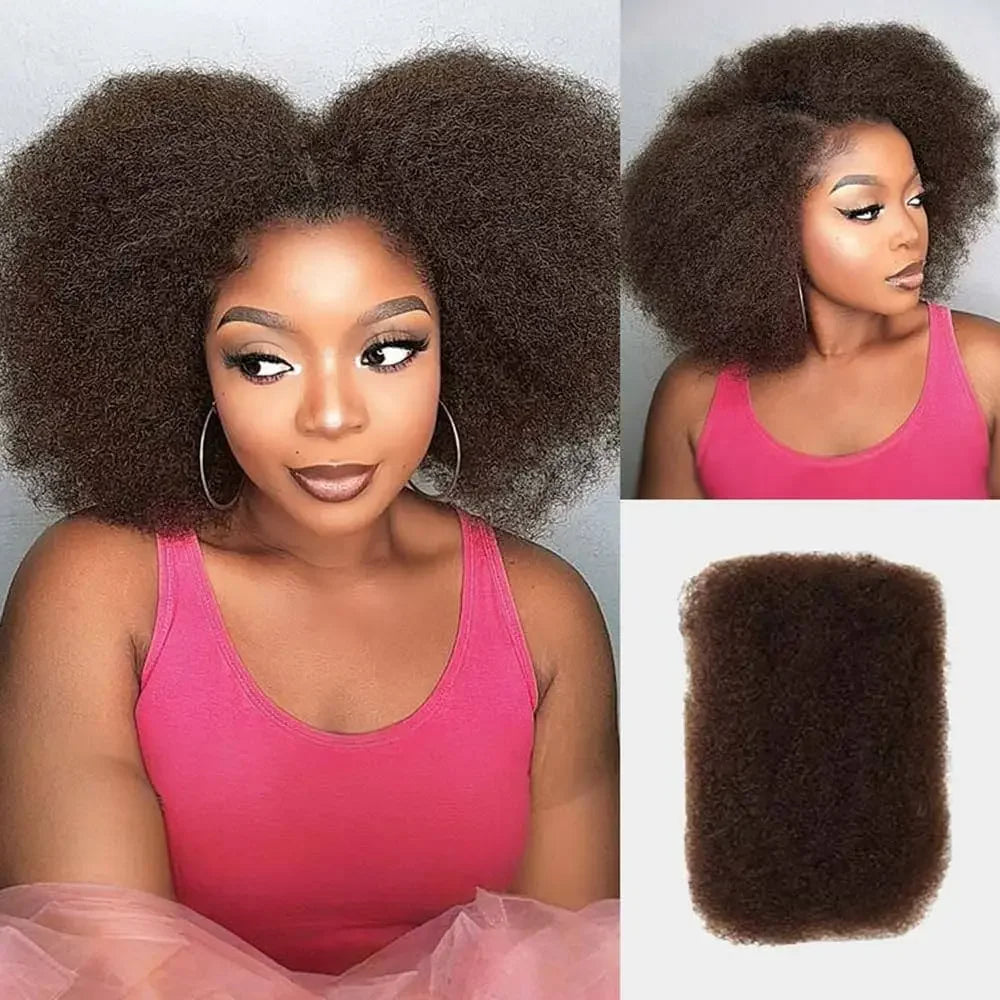 Cheveux Black Pearl Top QVR péruviens crépus bouclés mini twist 50 g/pièce, cheveux humains crépus afro en vrac pour tresses, 100 % cheveux Remy.