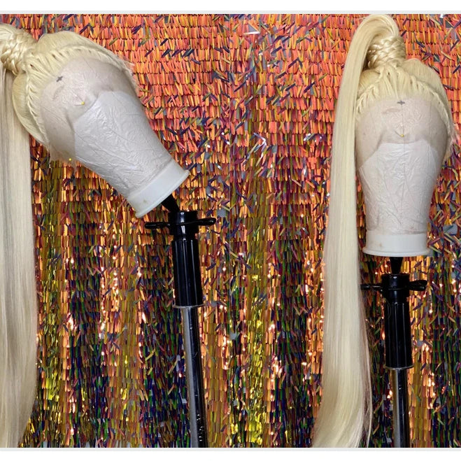 13x4 13x6 360 HD Transparent 613 Honey Blonde Color Lace Front Human Hair Wigs for Women Raw Brazilian Straight Lace Frontal Wig