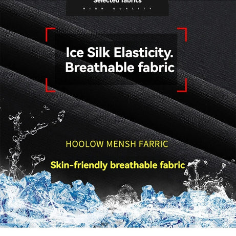 Pantalon en soie glacée de haute qualité pour homme, coupe slim décontractée, idéal pour l'été. Grande élasticité, séchage rapide, parfait pour la course et les activités de plein air.