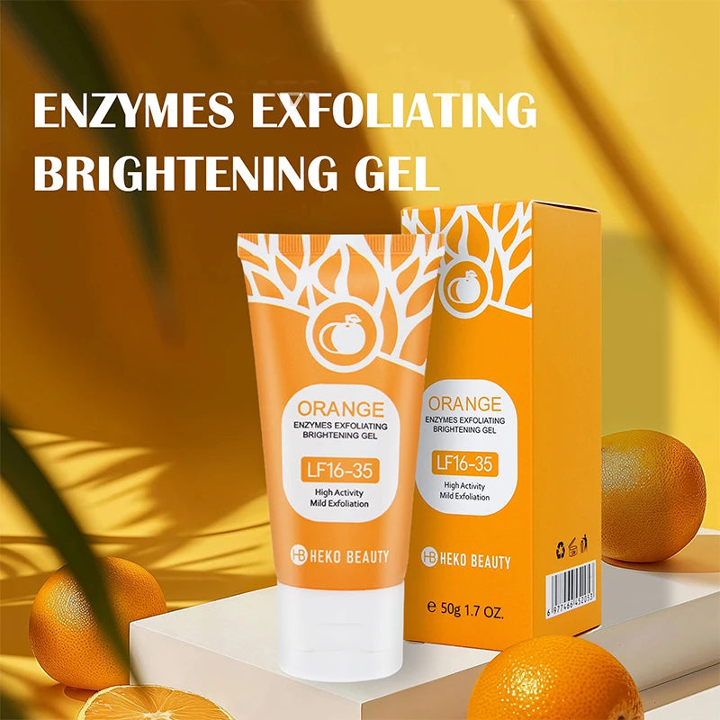 Gel exfoliant à l'orange 50 g, exfoliant, élimine les cellules mortes, nettoie en profondeur, longue durée, hydrate, purifie les pores, convient pour le corps entier