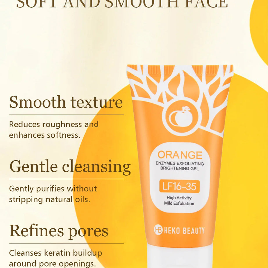 Gel exfoliant à l'orange 50 g, exfoliant, élimine les cellules mortes, nettoie en profondeur, longue durée, hydrate, purifie les pores, convient pour le corps entier