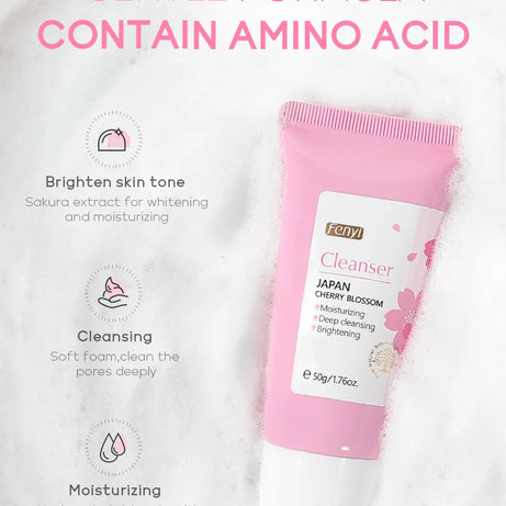 Nettoyant visage à la vitamine C, nettoyant en profondeur, hydratant, éliminateur de points noirs, soin du visage, mousse nettoyante, soin de la peau