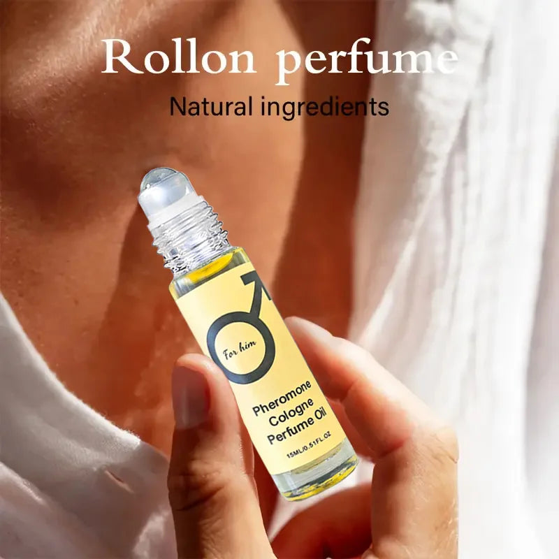 Huile de parfum aux phéromones, fragrance longue durée pour hommes et femmes, format voyage, pour une ambiance romantique.