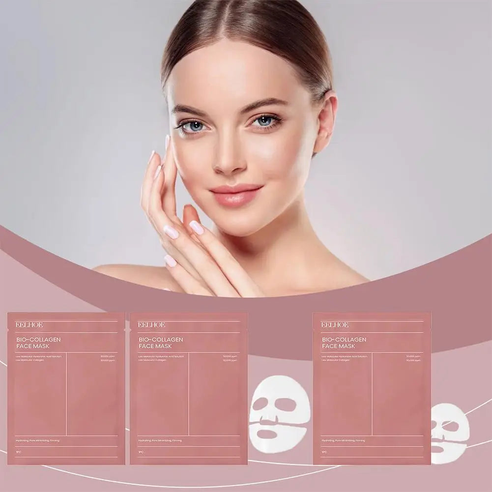 Masque visage bio-collagène (1/5/10 pièces) - Réduit les pores - Hydratation intense - Soin de nuit - Hydrate, rafraîchit et illumine le teint