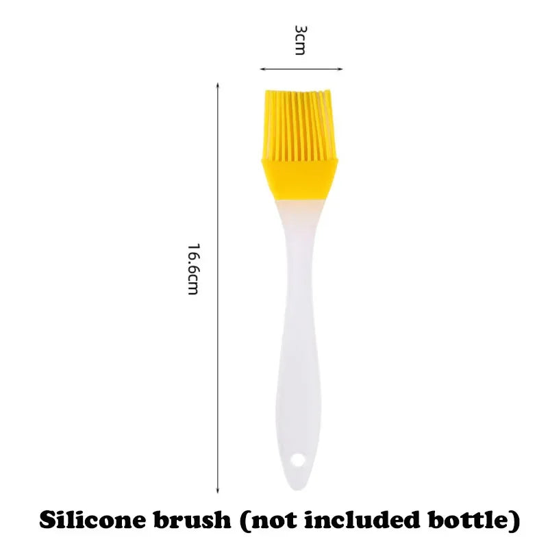 Flacon pulvérisateur d'huile de 200/300/500 ml pour barbecue et cuisson à l'huile d'olive, flacon en plastique, flacon vide pour vinaigre ou pinceau à huile