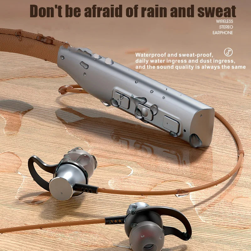 Fone Bluetooth Earphones Wireless Headphones Magnetic Sport Neckband Neck-hanging TWS Earbuds Wireless Blutooth Headset with Mic