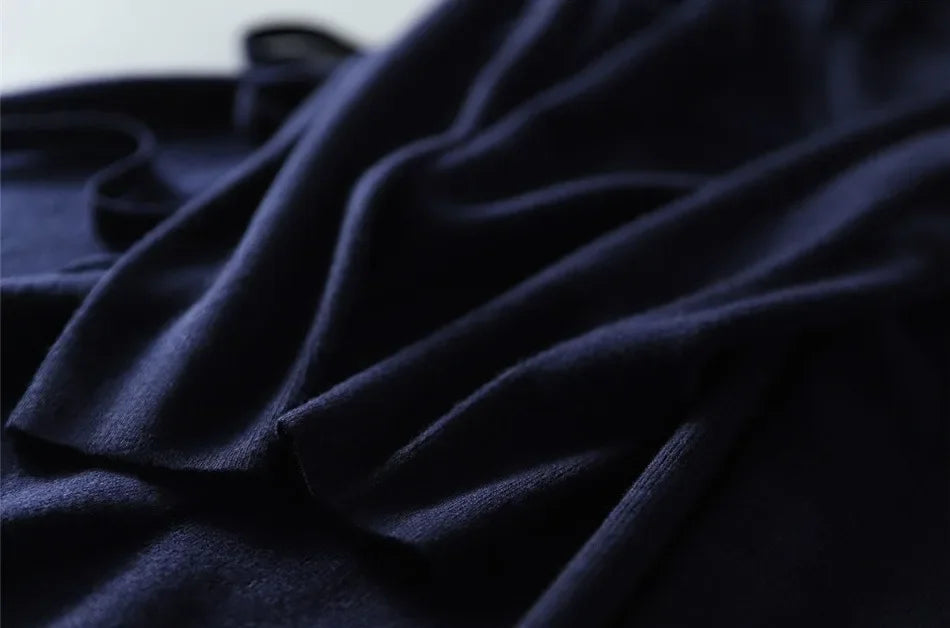 Pull d'automne-hiver pour femme, robe cache-cœur à col V, style coréen, jupe ample et élégante en maille