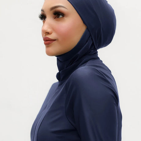 Hijab de bain uni musulman pour femmes, turban instantané pour la plage, séchage rapide, idéal pour l'été.