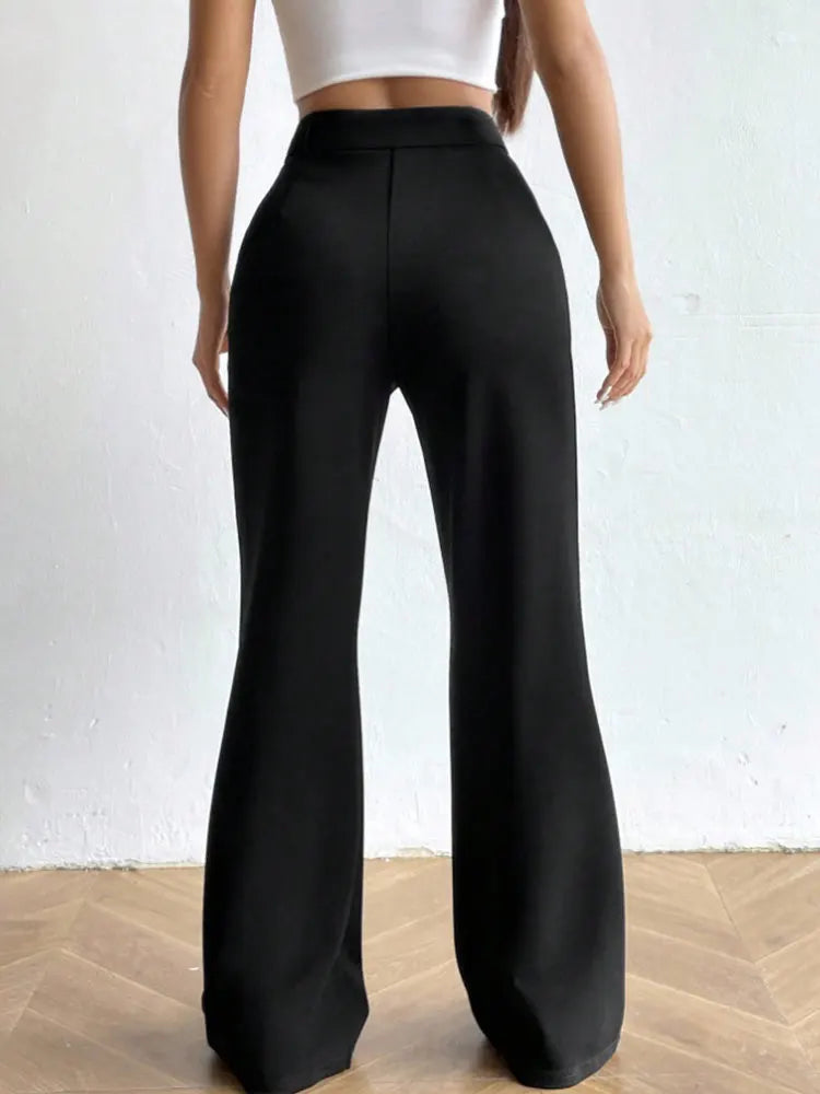 Pantalon de yoga décontracté évasé taille haute, pantalon évasé en tissu d'automne pour femmes, legging de yoga taille haute extensible, pantalon de fitness extérieur