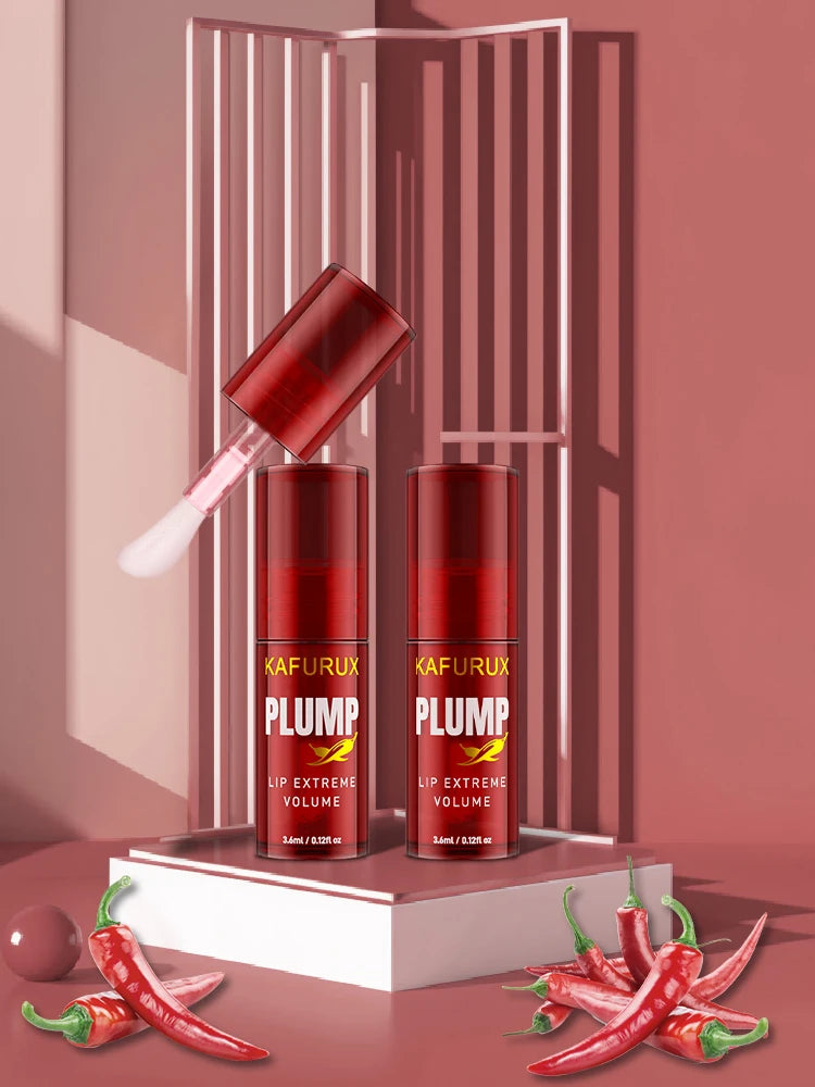 Huile repulpante à lèvres au piment, sérum hydratant longue tenue, brillance et volume instantané, maquillage des lèvres pour femmes.