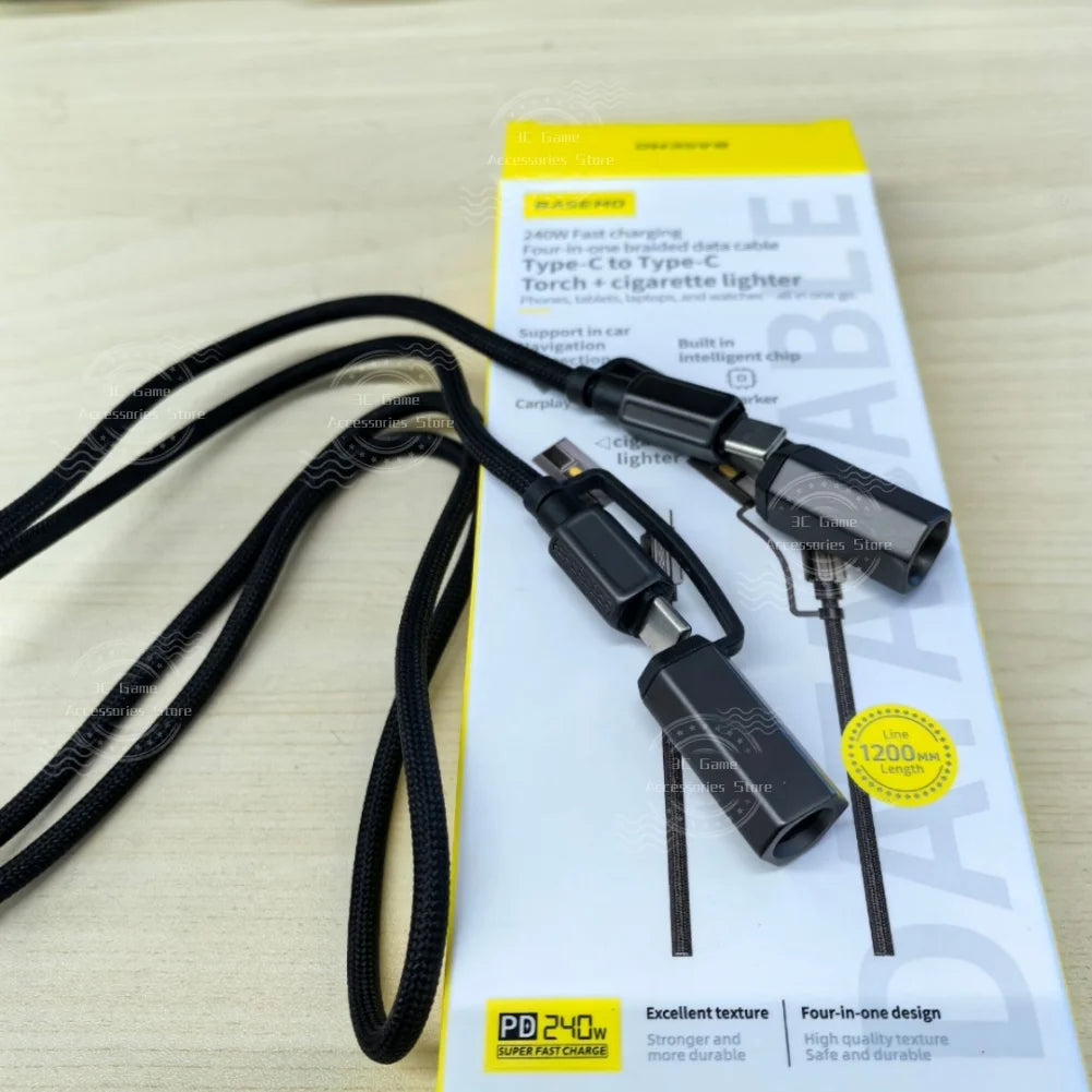 Support de téléphone portable pliable à charge rapide 240 W, câble de données, réglage multi-angle, charge continue.