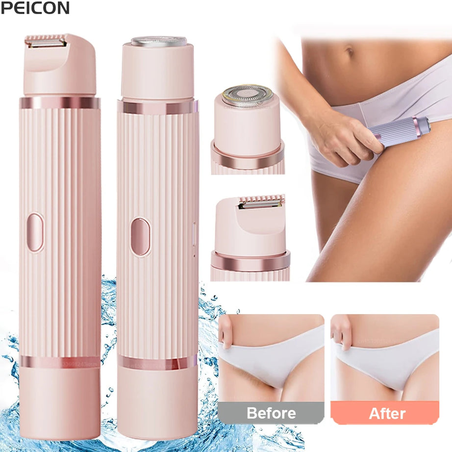 Rasoir électrique pour femme, tondeuse bikini, épilateur corporel, rasoir électrique pour l'épilation du maillot, des aisselles, des jambes et du visage