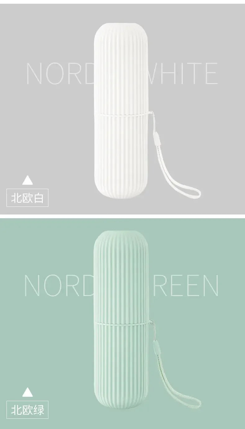 Étui de rangement portable pour brosse à dents et dentifrice, idéal pour les voyages et le camping. Protège votre brosse à dents et votre dentifrice de la saleté et des dommages.