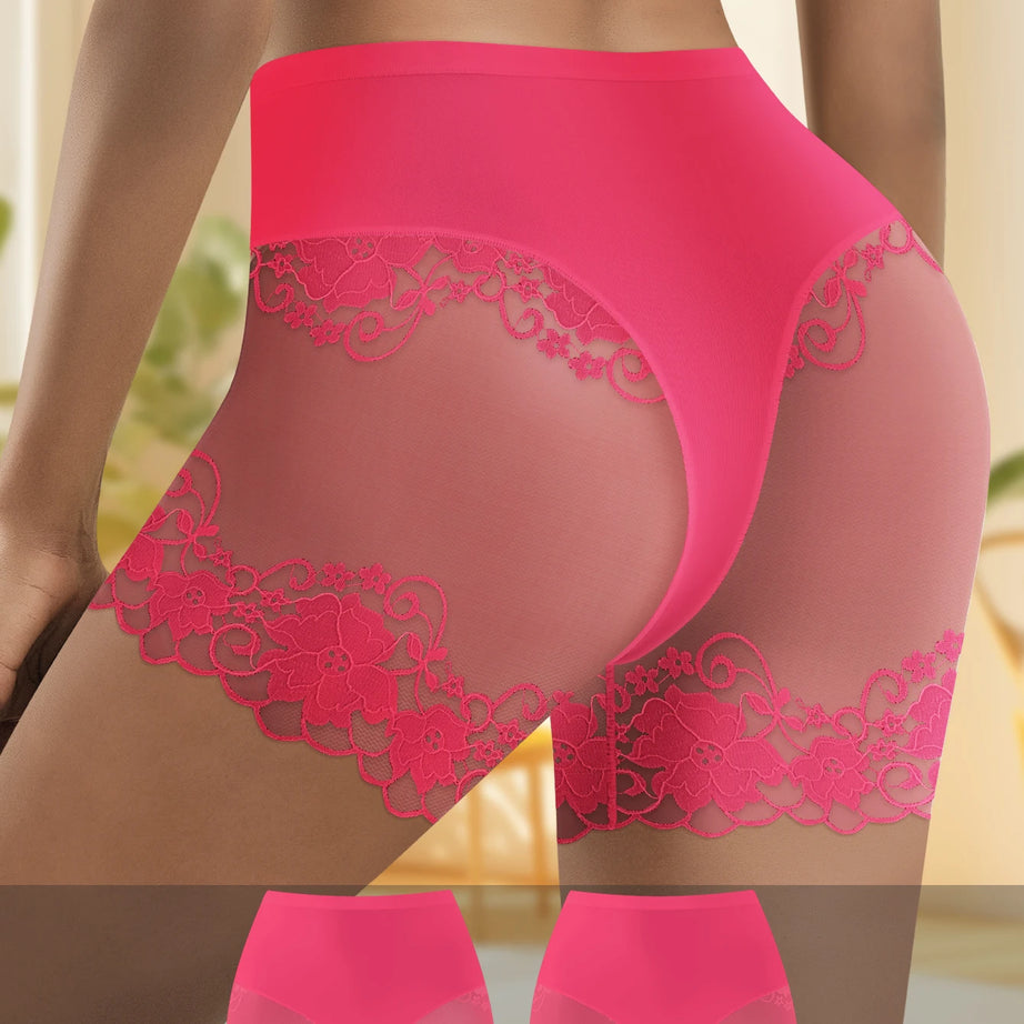 Lot de 2 culottes shorty transparentes pour femmes - Confortables, taille mi-haute, respirantes, ne roulent pas, idéales pour les soirées en amoureux et au quotidien