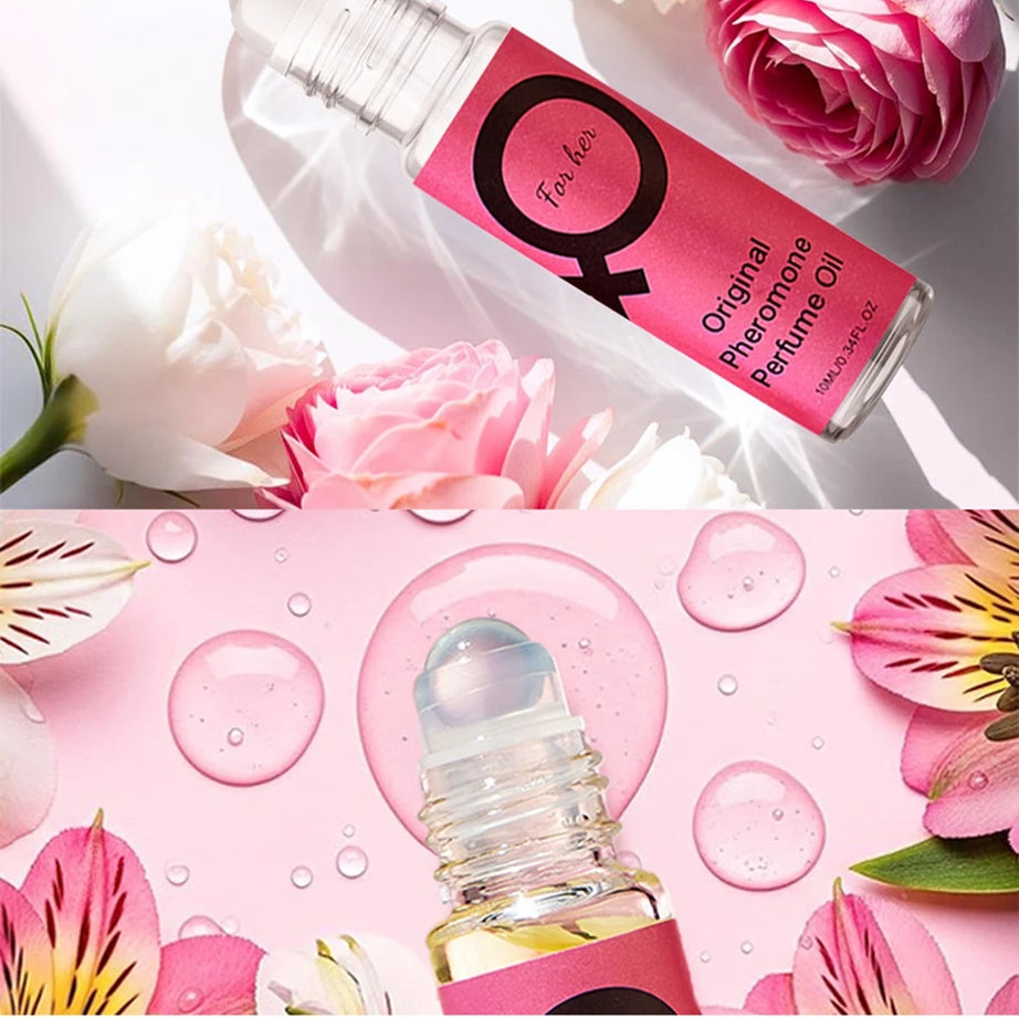 Parfum à bille Rose Red pour femme, longue tenue, floral, frais et naturel, idéal pour un rendez-vous ou comme cadeau de Noël.