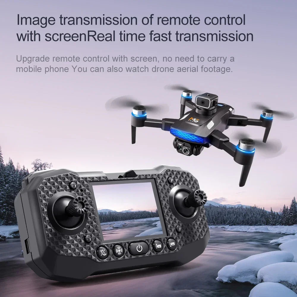 Drone M6 8K Pro original avec caméra HD 4K FPV Wi-Fi 5G pour prises de vue aériennes professionnelles. Quadricoptère radiocommandé avec écran intégré.
