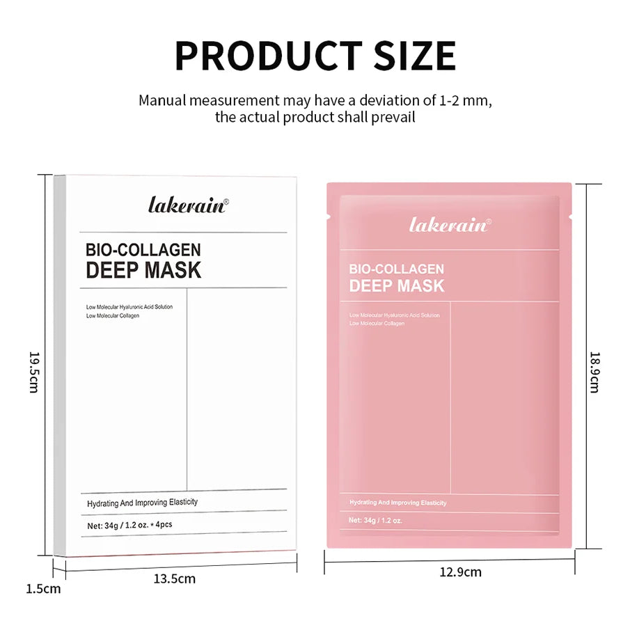 Masque Bio-Collagen Real Deep, supplément de collagène, masque hydrogel hydratant de nuit, améliore l'élasticité, minimise les pores et raffermit