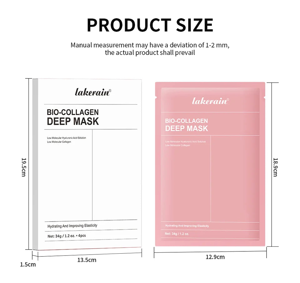 Masque Bio-Collagen Real Deep, supplément de collagène, masque hydrogel hydratant de nuit, améliore l'élasticité, minimise les pores et raffermit