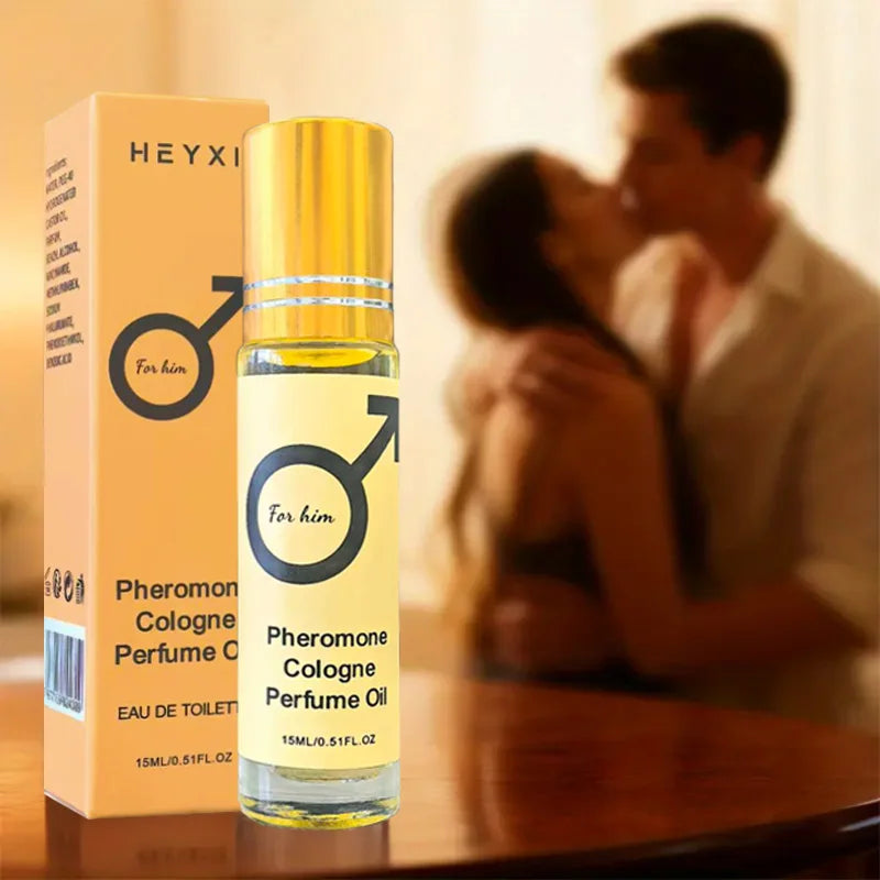 Huile de parfum aux phéromones, fragrance longue durée pour hommes et femmes, format voyage, pour une ambiance romantique.