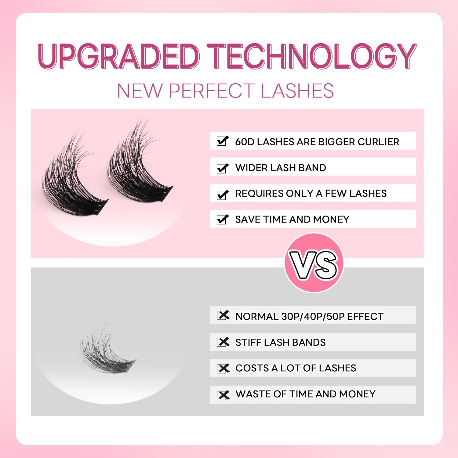 GROINNEYA Faux cils en vison, extensions de cils volumineuses, duveteuses et fines, maquillage pour les cils