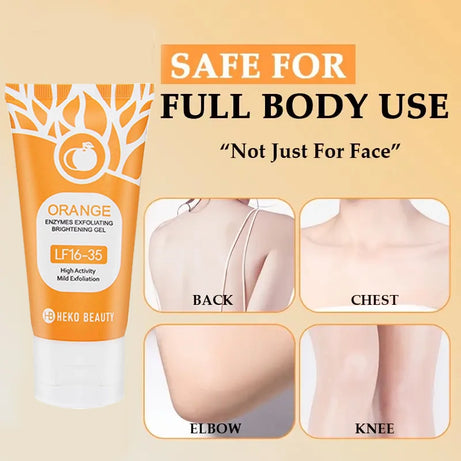 Gel exfoliant à l'orange 50 g, exfoliant, élimine les cellules mortes, nettoie en profondeur, longue durée, hydrate, purifie les pores, convient pour le corps entier